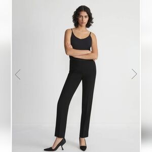 Lafayette 148 Finesse Crepe Bleecker Pants in Black Size 6 New‎ condition